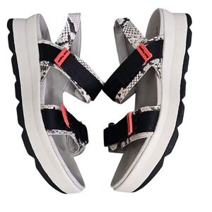 Hush Puppies Sandals Platform Comfort Straps Snakeskin Accents Size Women's 11‎